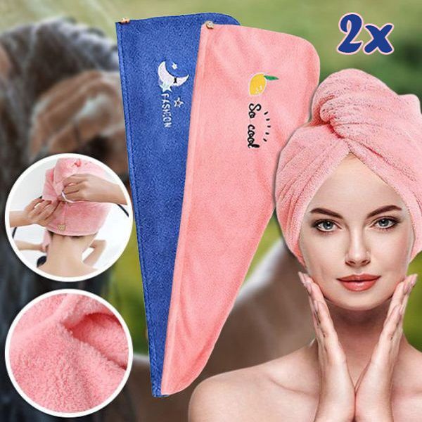 Ātri žūstošs matu dvielis (2 gab.) | HAIRWRAP