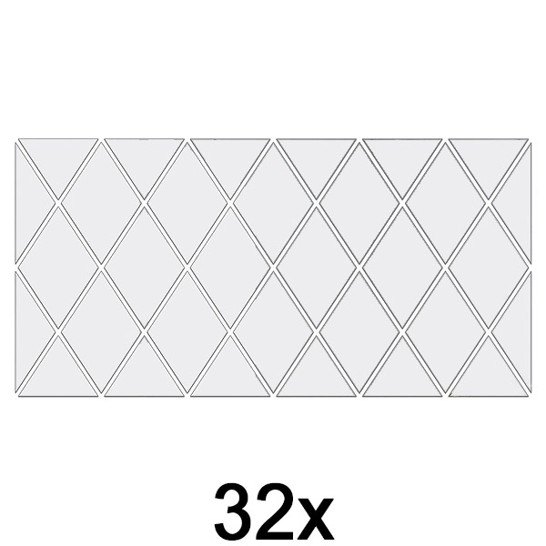 1x Spoguļu sienas uzlīmes (32 gab.) | WALLGEM