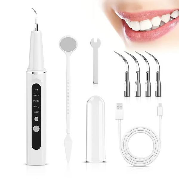 Elektriskais zobu pulētājs - 5 režīmi, LED gaisma, USB-C | DENTELA